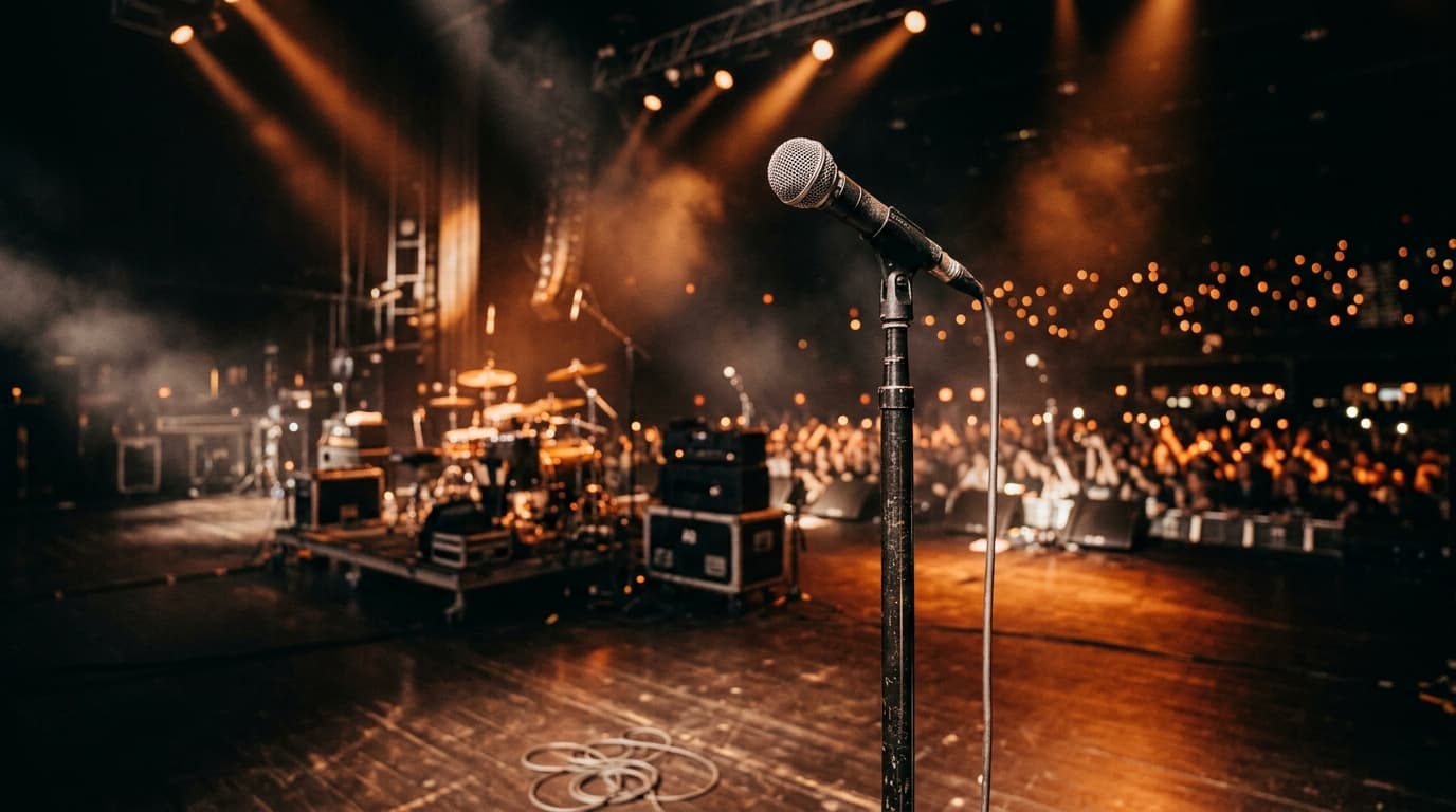 Stage Microphone Background